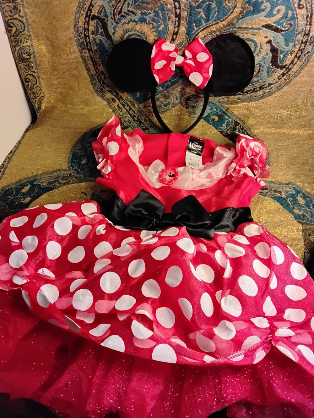 Pre-owned Toddler Disney Minnie Mouse Halloween Costume Size 3-4T